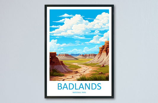 Badlands National Park Travel Print Wall Art Badlands National Park Wall Hanging Home Décor Badlands National Park Gift Art Lovers