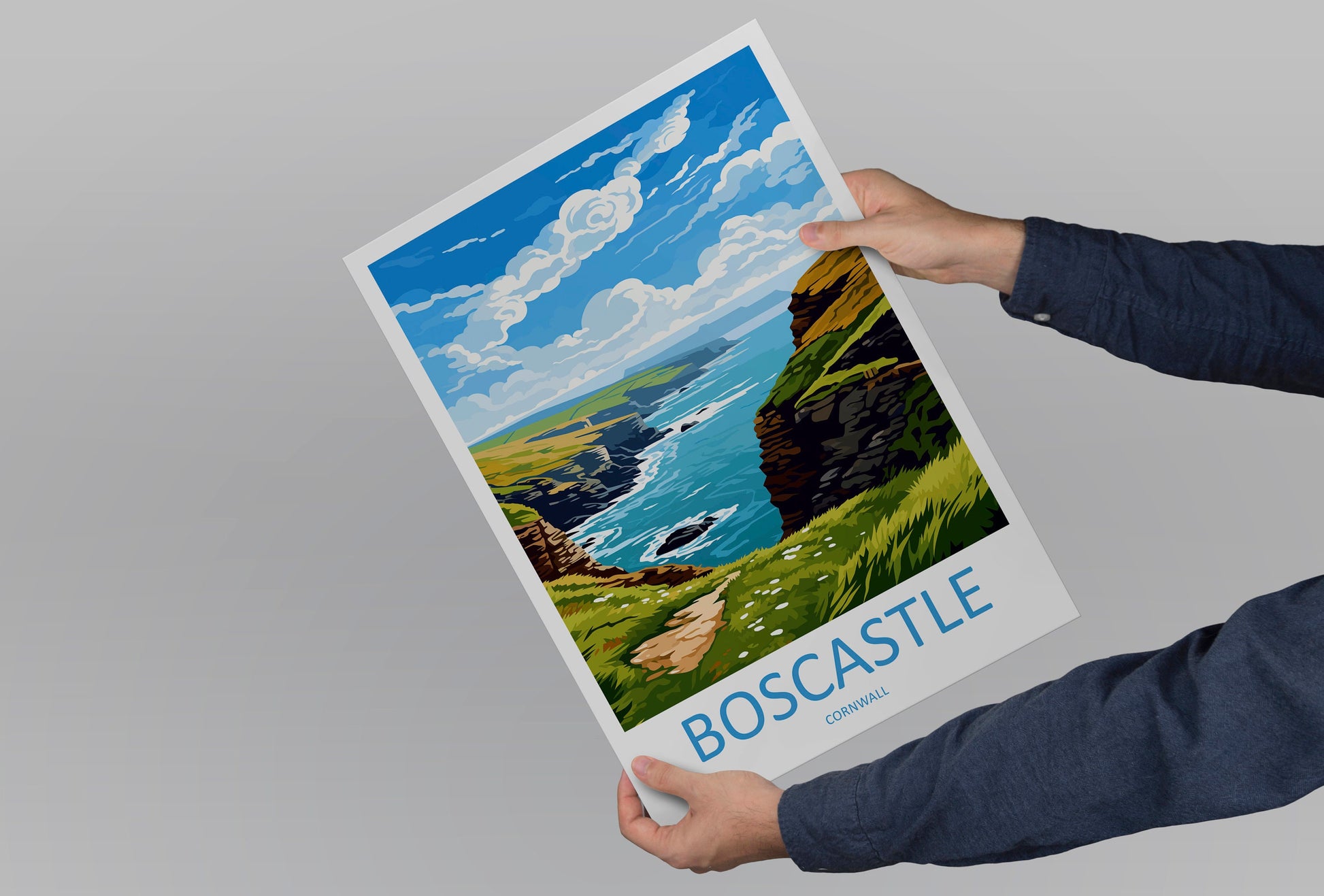 Boscastle Travel Print Wall Art Boscastle Wall Hanging Home Décor Boscastle Gift Art Lovers Cornwall Art Boscastle Gift