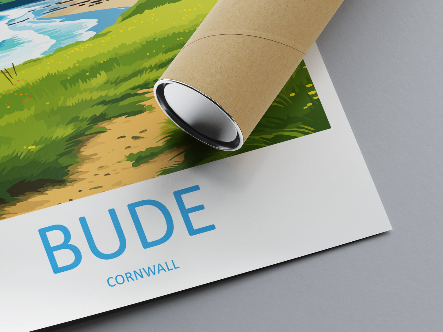 Bude Travel Print Wall Art Bude Wall Hanging Home Décor Bude Gift Art Lovers Cornwall Art Lover Gift