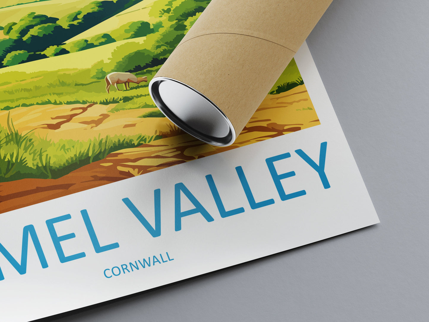 Camel Valley Travel Print Wall Art Camel Valley Wall Hanging Home Décor Camel Valley Gift Art Lovers Cornwall Art Lover Gift