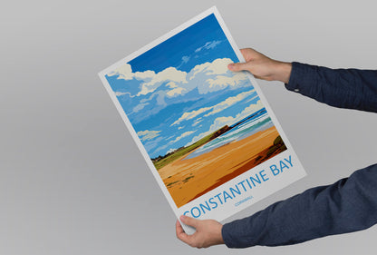 Constantine Bay Travel Print Wall Art Constantine Bay Wall Hanging Home Décor Constantine Bay Gift Art Lovers Cornwall Art Lover Gift