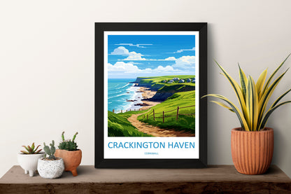 Crackington Haven Travel Print Wall Art Crackington Haven Wall Hanging Home Décor Crackington Haven Gift Art Lovers Cornwall Art Lover Gift