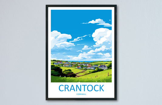 Crantock Travel Print Wall Art Crantock Wall Hanging Home Décor Crantock Gift Art Lovers Cornwall Art Lover Gift