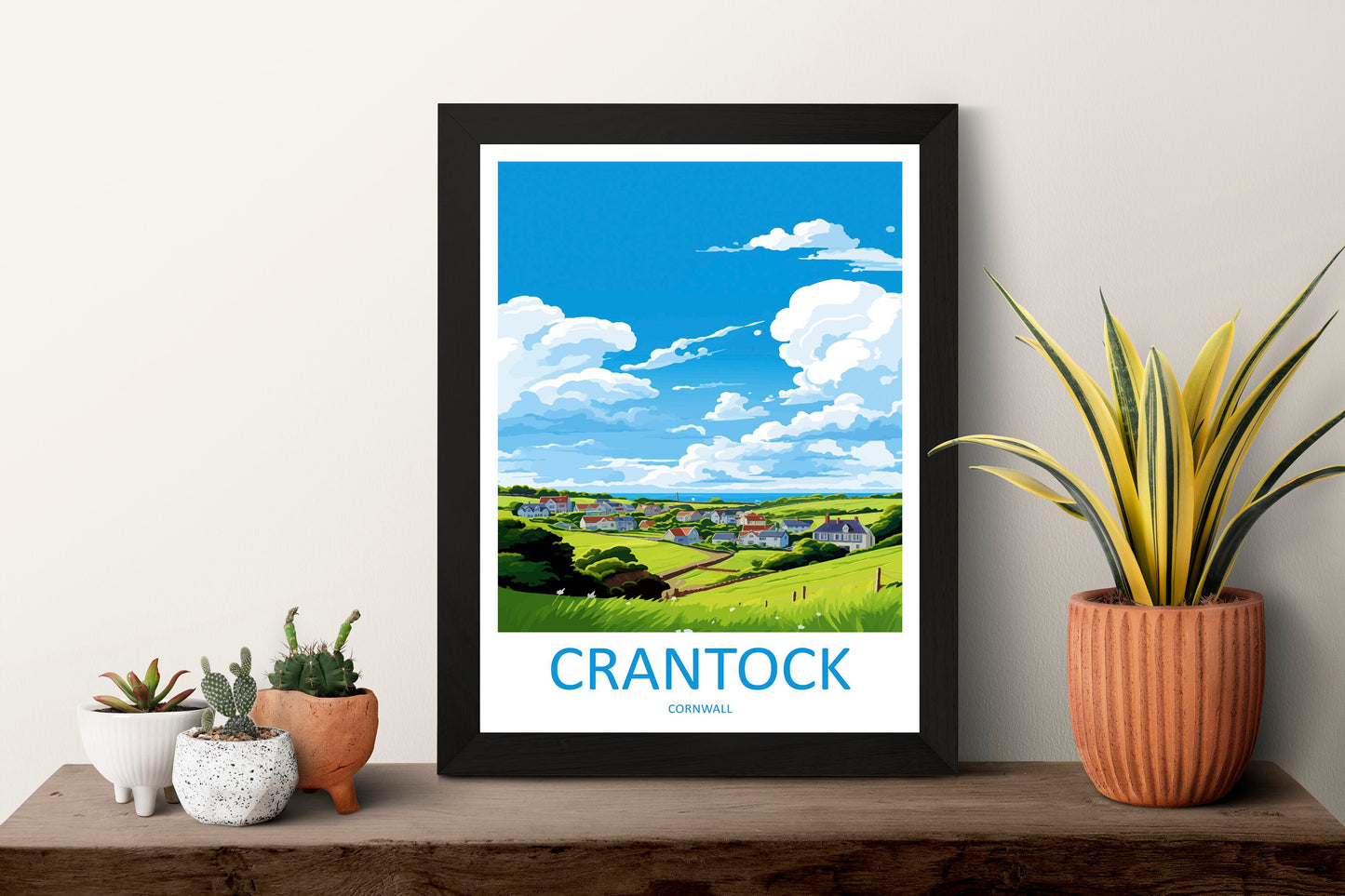 Crantock Travel Print Wall Art Crantock Wall Hanging Home Décor Crantock Gift Art Lovers Cornwall Art Lover Gift