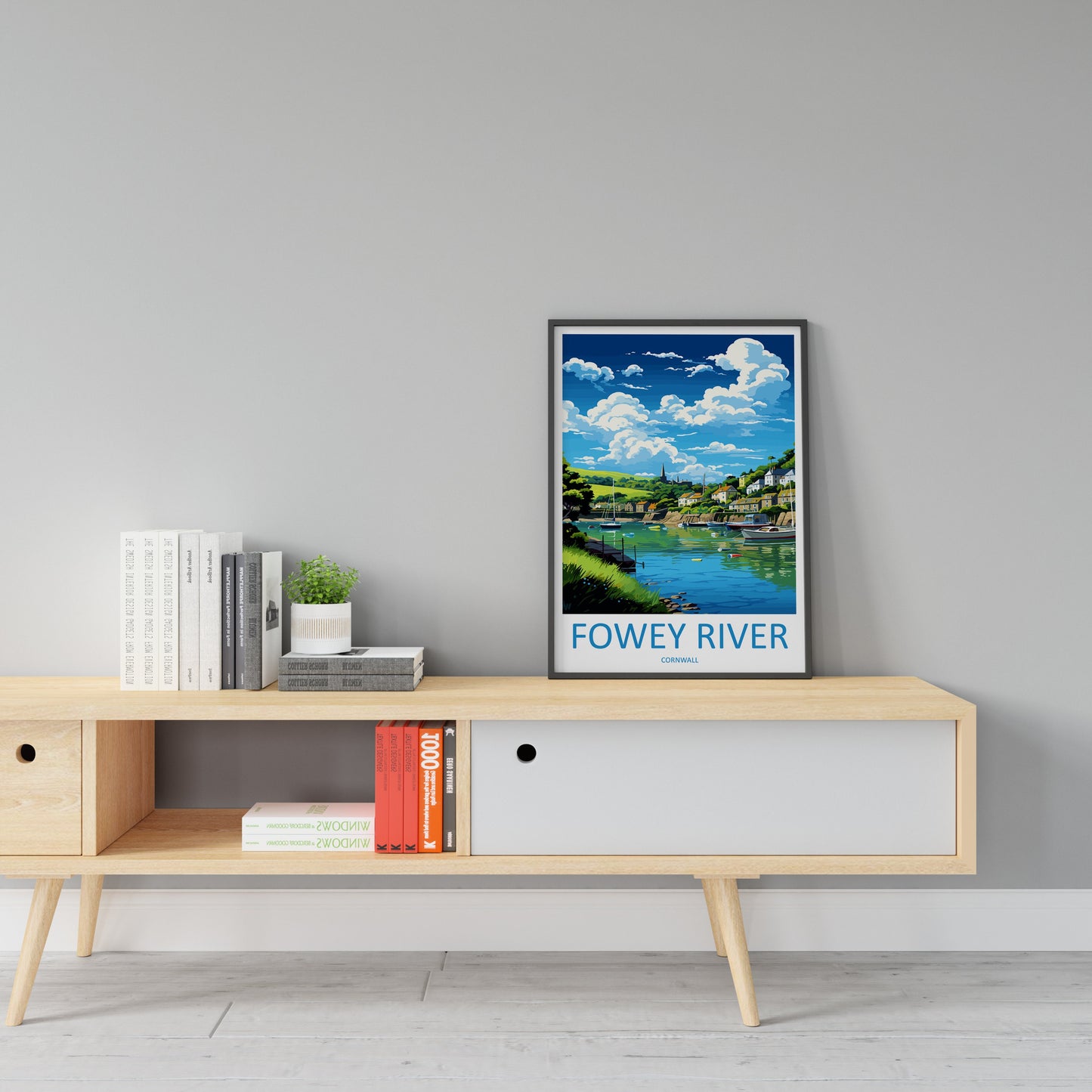 Fowey River Travel Print Wall Art Fowey River Wall Hanging Home Décor Fowey River Gift Art Lovers England Art Lover Gift Fowey River Poster