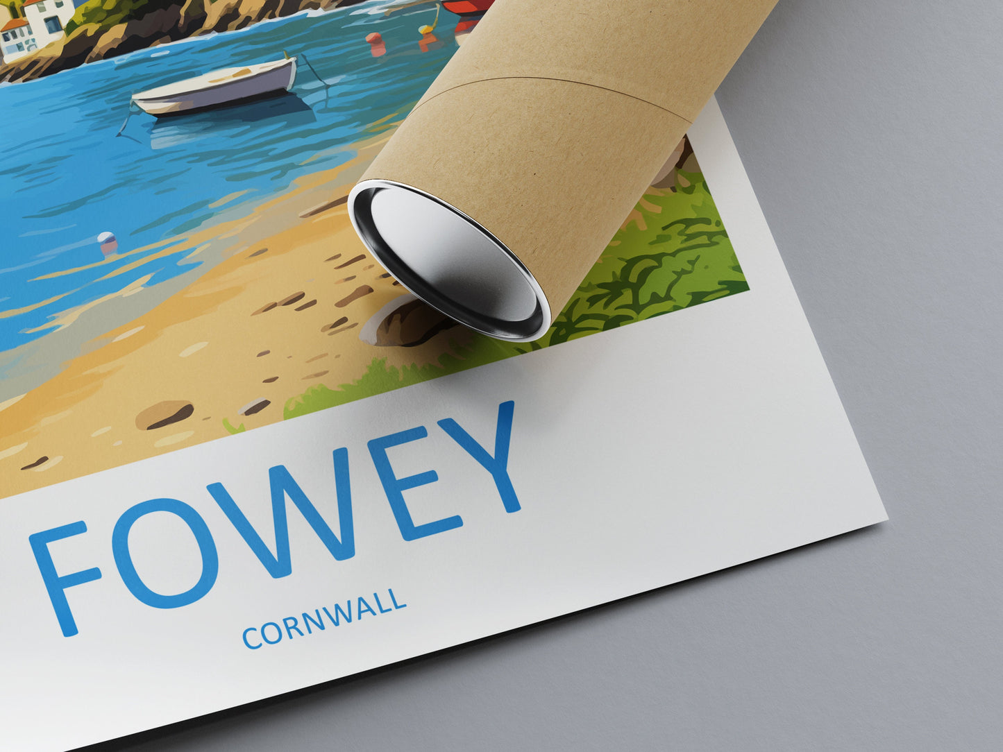 Fowey Travel Print Wall Art Fowey Wall Hanging Home Décor Fowey Gift Art Lovers England Art Lover Gift Fowey Travel Poster