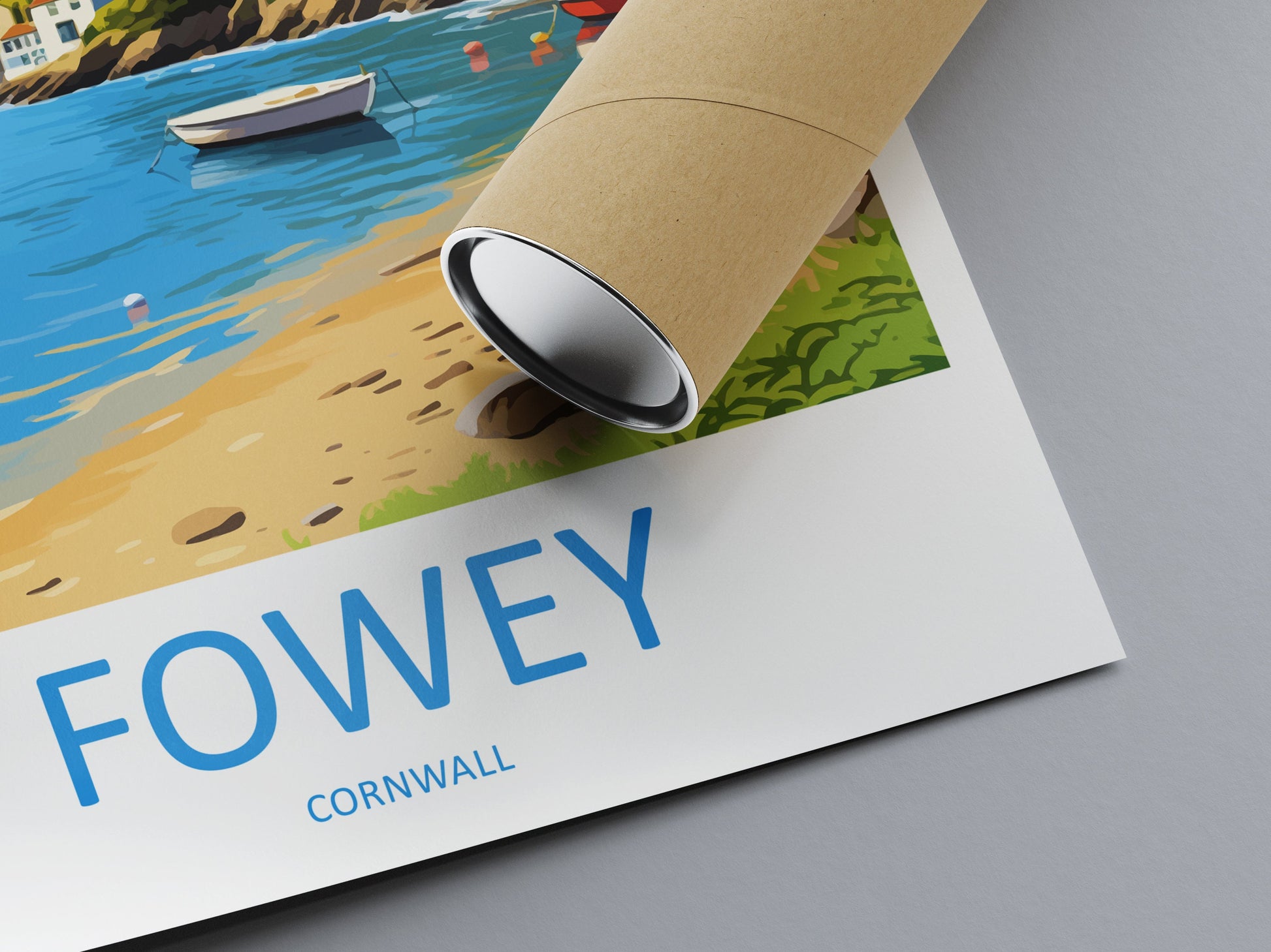 Fowey Travel Print Wall Art Fowey Wall Hanging Home Décor Fowey Gift Art Lovers England Art Lover Gift Fowey Travel Poster