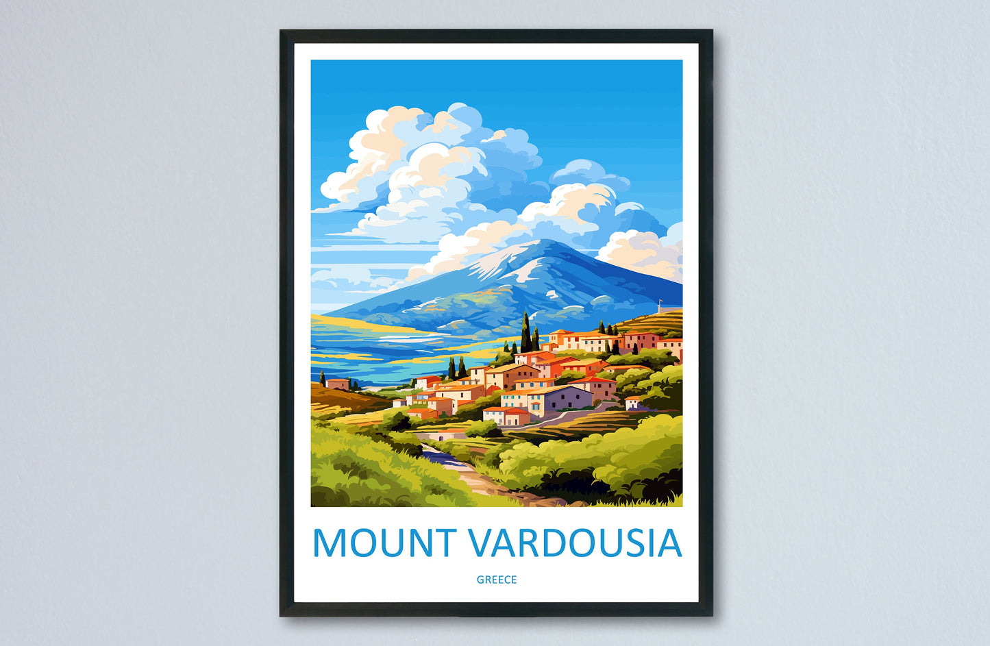 Mount Vardousia Travel Print Wall Art Mount Vardousia Greece Wall Hanging Home Decoration Mount Vardousia Gift Art Lovers Wall Art Print