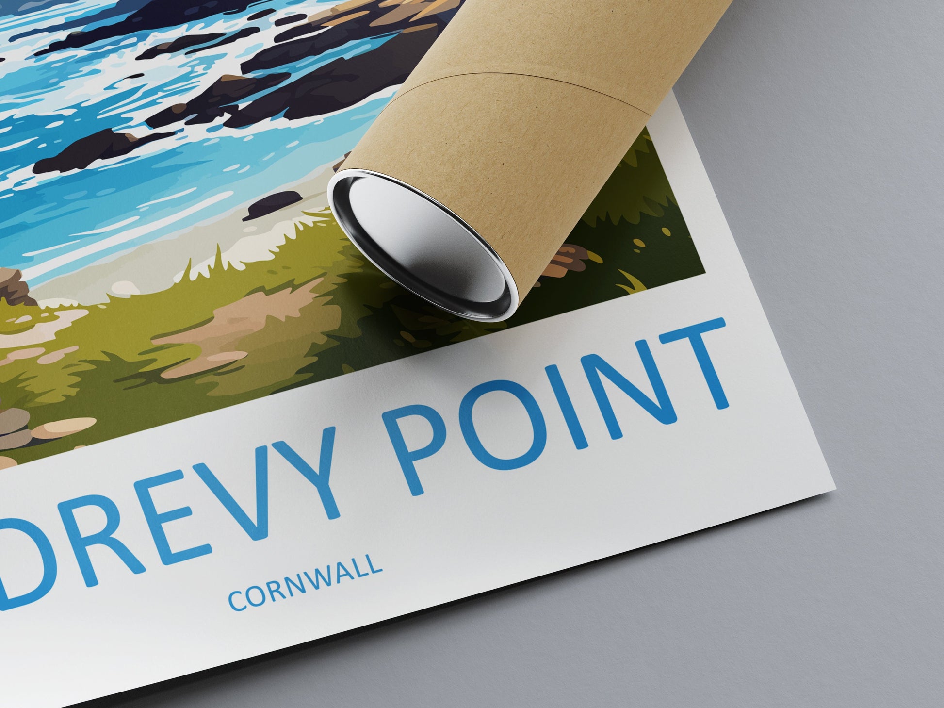 Godrevy Point Travel Print Wall Art Godrevy Point Wall Hanging Home Décor Godrevy Point Gift Art Lovers England Art Lover Gift Godrevy Point