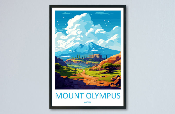 Mount Olympus Travel Print Wall Art Mount Olympus Greece Wall Hanging Home Decoration Mount Olympus Gift Art Lovers Wall Art Print