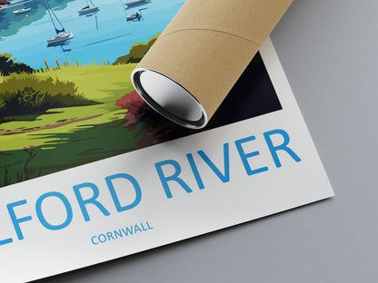 Helford River Travel Print Wall Art Helford River Wall Hanging Home Décor Helford River Gift Art Lovers England Art Lover Gift