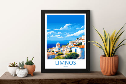 Limnos Travel Print Wall Art Limnos Greece Wall Hanging Home Decoration Limnos Gift Art Lovers Wall Art Print Limnos Wall Décor Greece