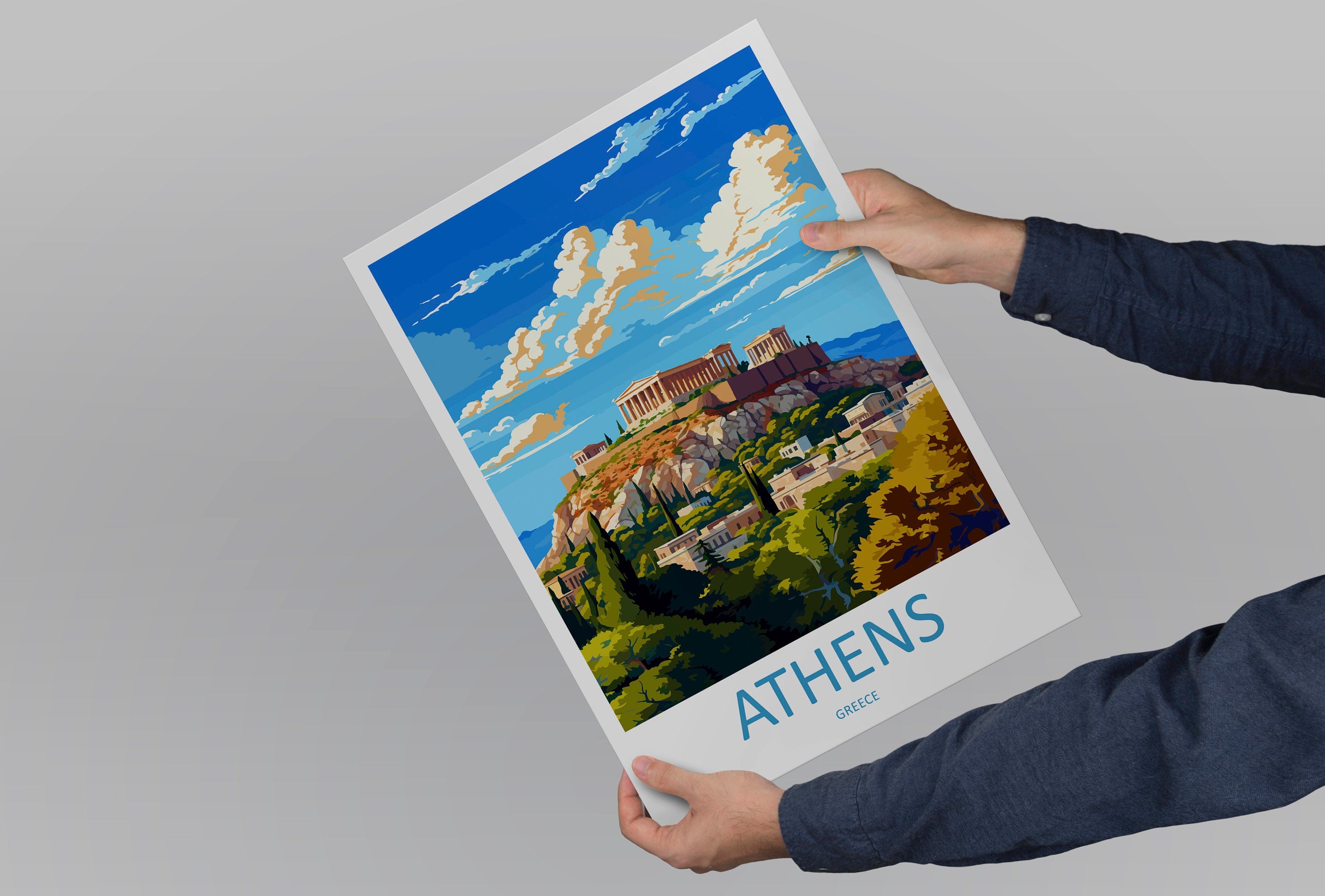 Athens Travel Print Wall Art Athens Greece Wall Hanging Home Decoration Athens Gift Art Lovers Wall Art Print Athens Greece Wall Poster Art
