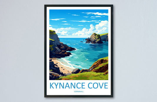 Kynance Cove Travel Print Wall Art Kynance Cove Wall Hanging Home Décor Kynance Cove Gift Art Lovers England Art Lover Gift Kynance Cove Art