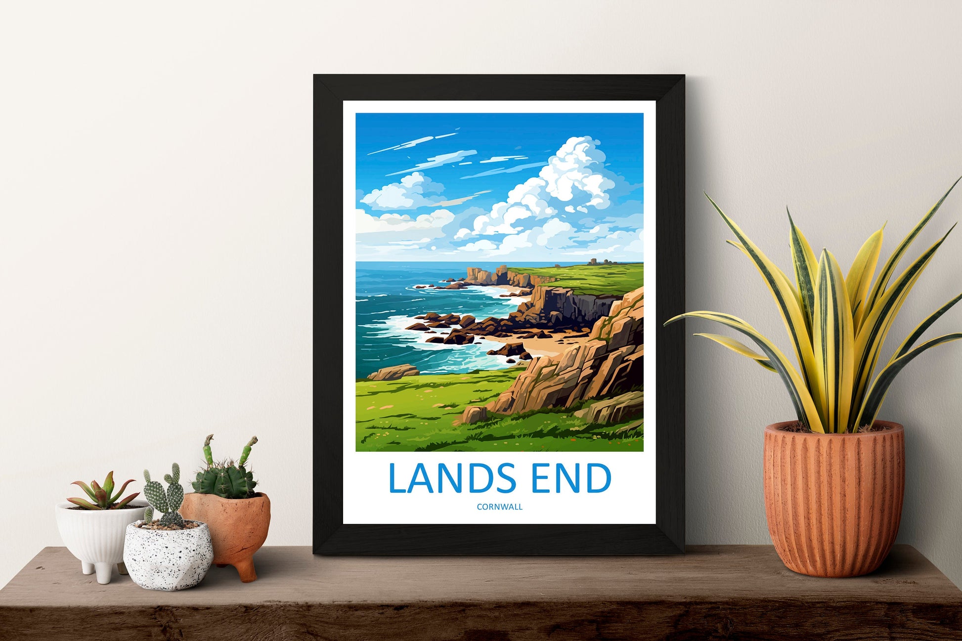 Lands End Travel Print Wall Art Lands End Wall Hanging Home Décor Lands End Gift Art Lovers Cornwall Art Lover Gift Lands End Art Poster