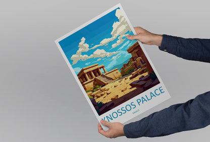 Knossos Palace Travel Print Wall Art Knossos Palace Wall Hanging Home Decoration Knossos Palace Gift Art Lovers Wall Art Print Greece