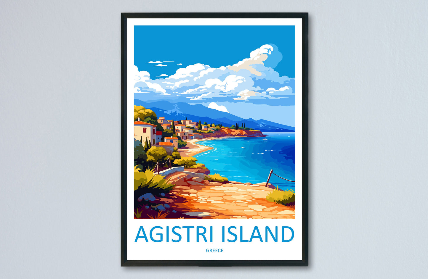 Agistri Island Travel Print Wall Art Agistri Island Wall Hanging Home Decoration Agistri Island Gift Art Lovers Wall Art Print Greece