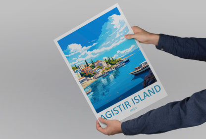 Agistri Island Travel Print Wall Art Agistri Island Wall Hanging Home Decoration Agistri Island Gift Art Lovers Wall Art Print Greece