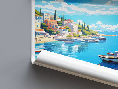 Agistri Island Travel Print Wall Art Agistri Island Wall Hanging Home Decoration Agistri Island Gift Art Lovers Wall Art Print Greece