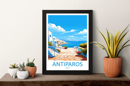 Antiparos Travel Print Wall Art Antiparos Wall Hanging Home Decoration Antiparos Gift Art Lovers Wall Art Print Greece