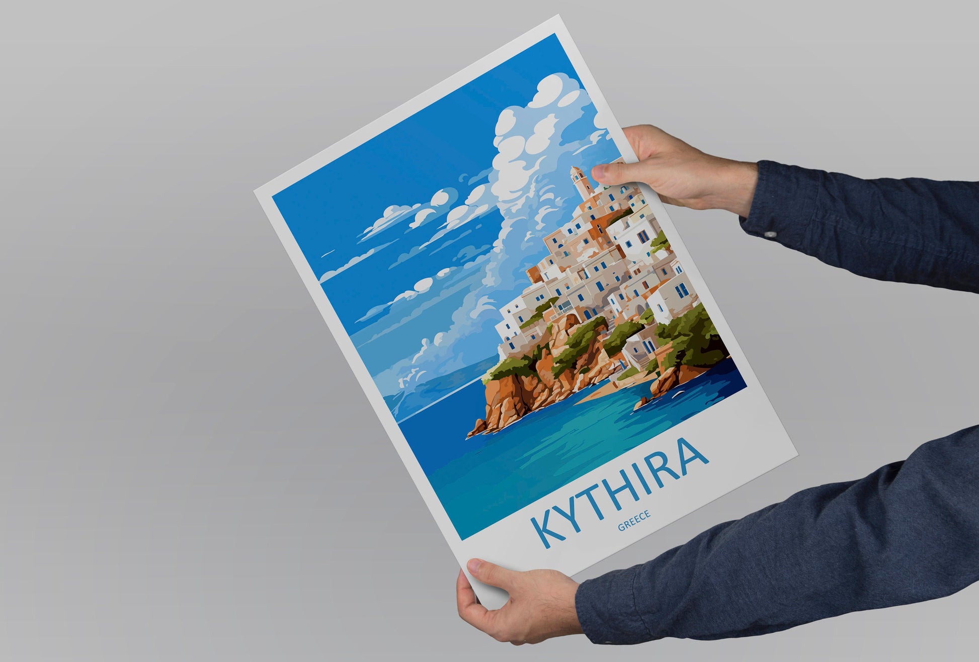 Kythira Travel Print Wall Art Kythira Wall Hanging Home Decoration Kythira Gift Art Lovers Wall Art Print Greece