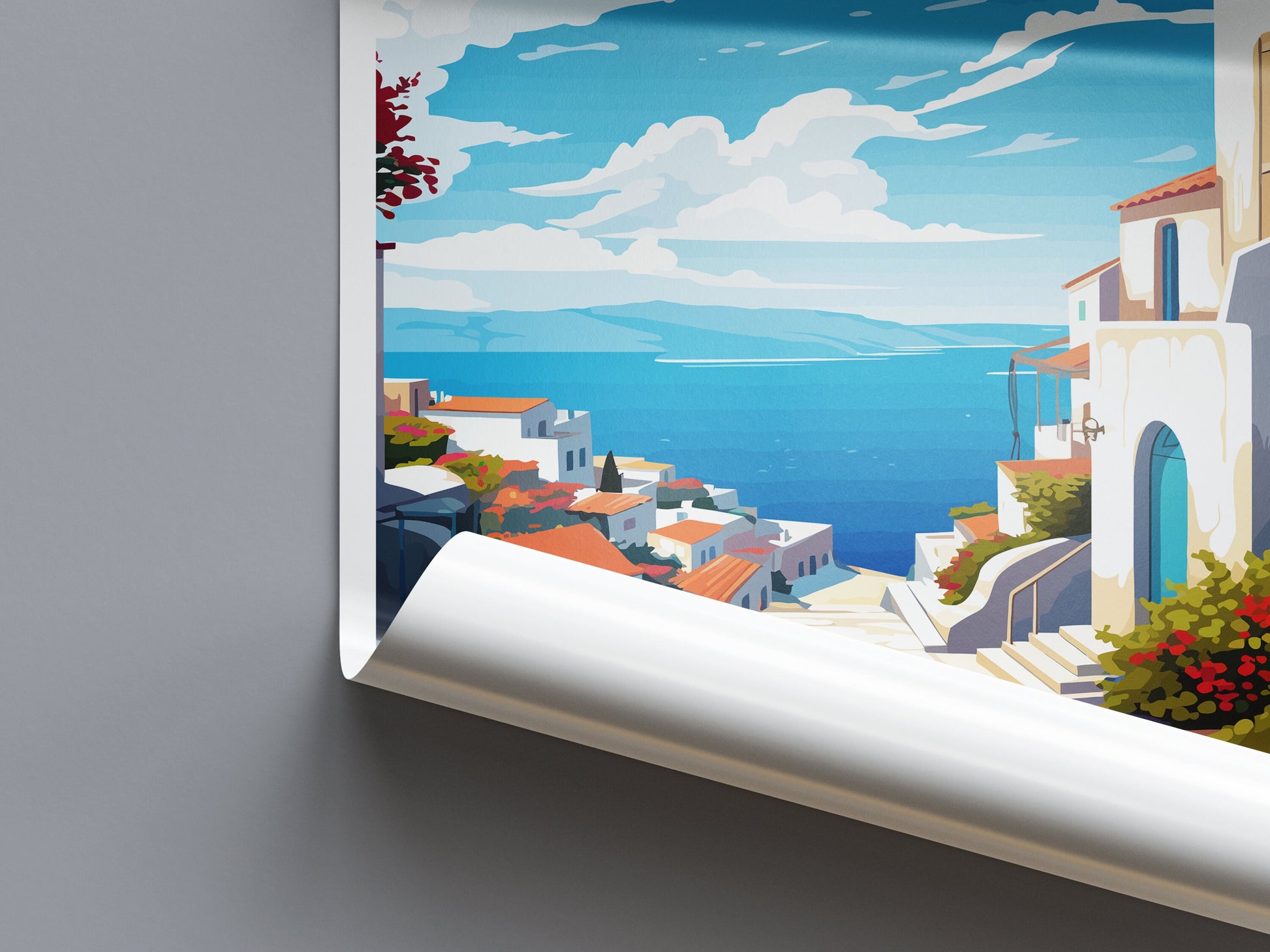 Andros Travel Print Wall Art Andros Wall Hanging Home Decoration Andros Gift Art Lovers Wall Art Print Greece