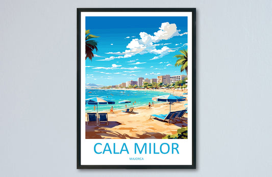 Cala Milor Travel Print Wall Art Cala Milor Wall Hanging Home Décor Cala Milor Gift Art Lovers Spain Art Lover Gift