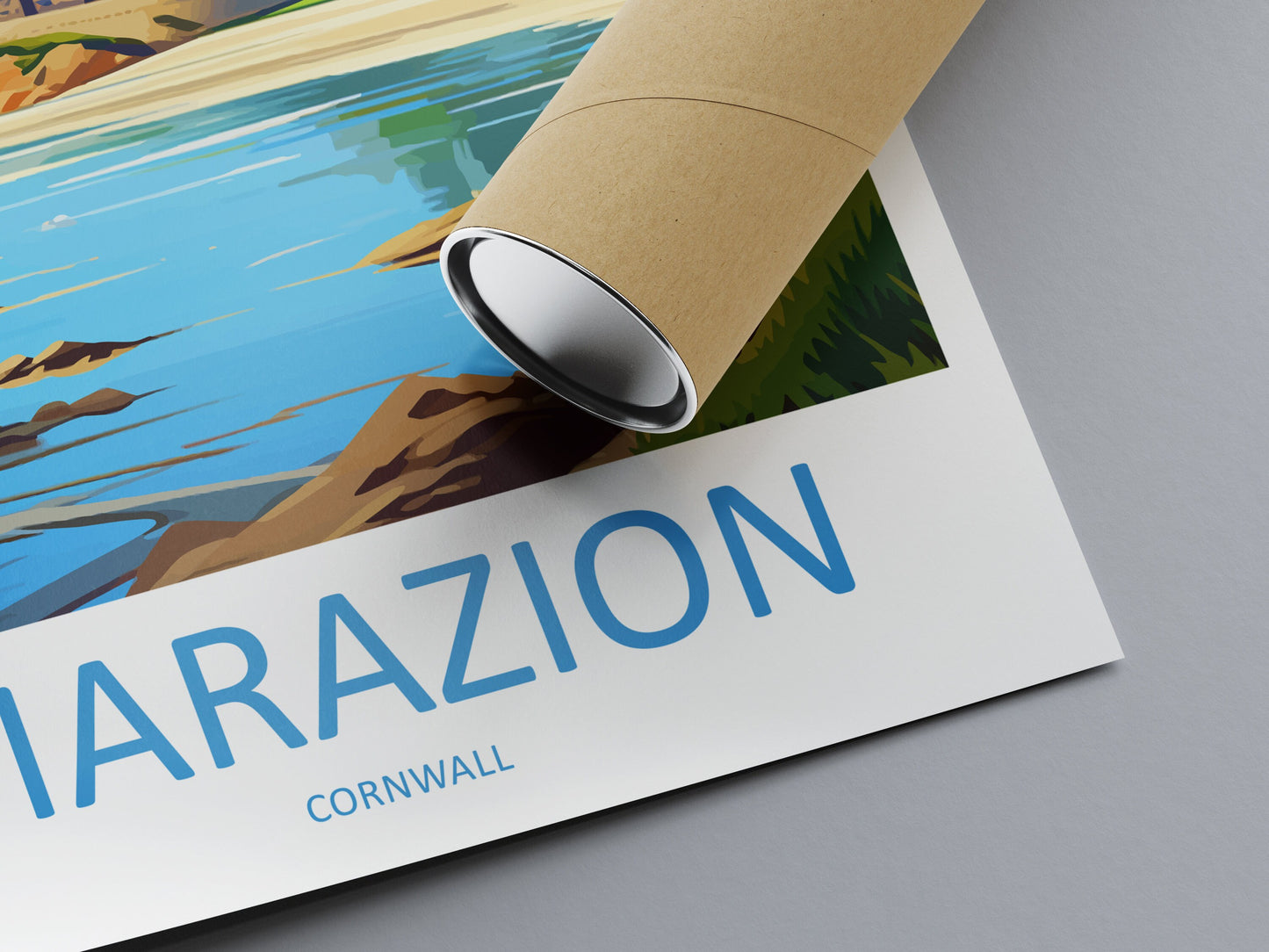 Marazion Travel Print Wall Art Marazion Wall Hanging Home Décor Marazion Gift Art Lovers Cornwall Art Marazion Wall Art