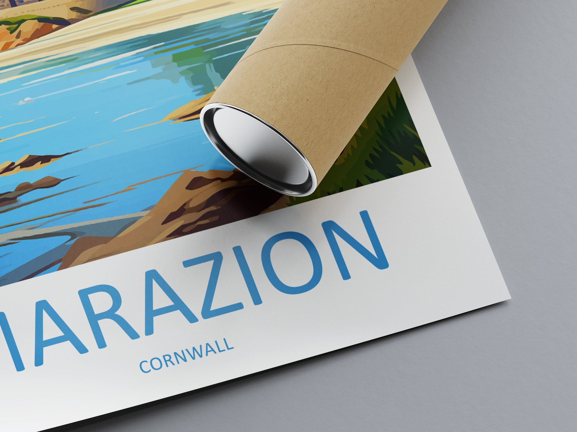 Marazion Travel Print Wall Art Marazion Wall Hanging Home Décor Marazion Gift Art Lovers Cornwall Art Marazion Wall Art