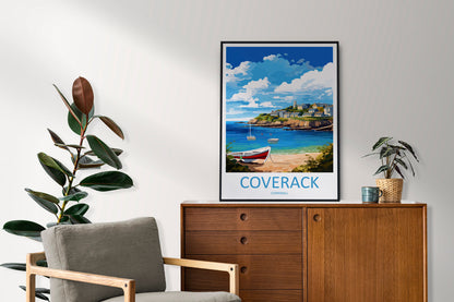 Coverack Travel Print Wall Art Coverack Wall Hanging Home Décor Coverack Gift Art Lovers Cornwall Art Lover Gift