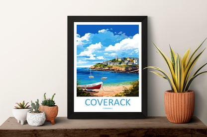 Coverack Travel Print Wall Art Coverack Wall Hanging Home Décor Coverack Gift Art Lovers Cornwall Art Lover Gift