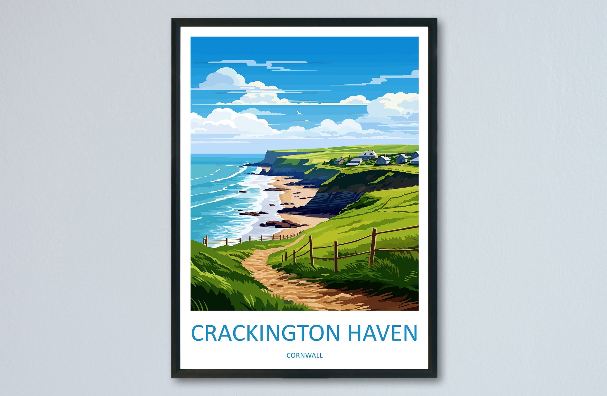 Crackington Haven Travel Print Wall Art Crackington Haven Wall Hanging Home Décor Crackington Haven Gift Art Lovers Cornwall Art Lover Gift