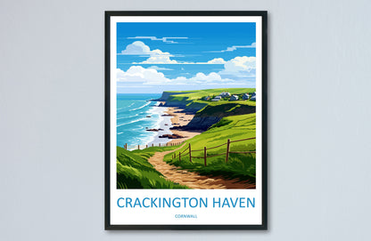 Crackington Haven Travel Print Wall Art Crackington Haven Wall Hanging Home Décor Crackington Haven Gift Art Lovers Cornwall Art Lover Gift