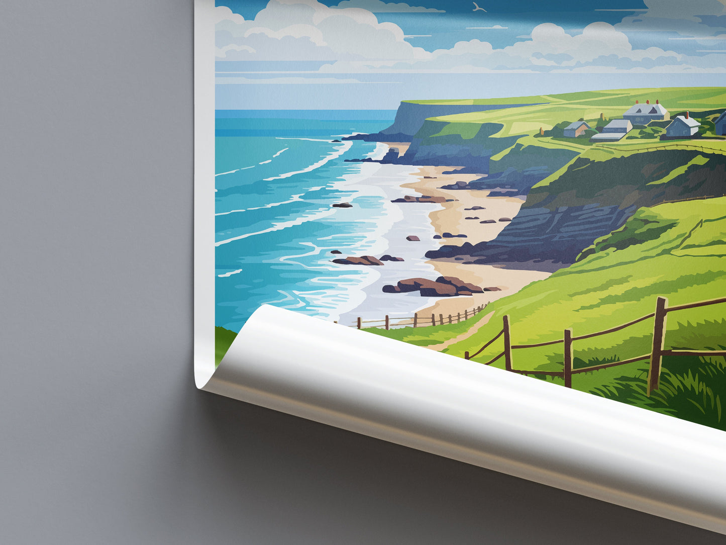 Crackington Haven Travel Print Wall Art Crackington Haven Wall Hanging Home Décor Crackington Haven Gift Art Lovers Cornwall Art Lover Gift