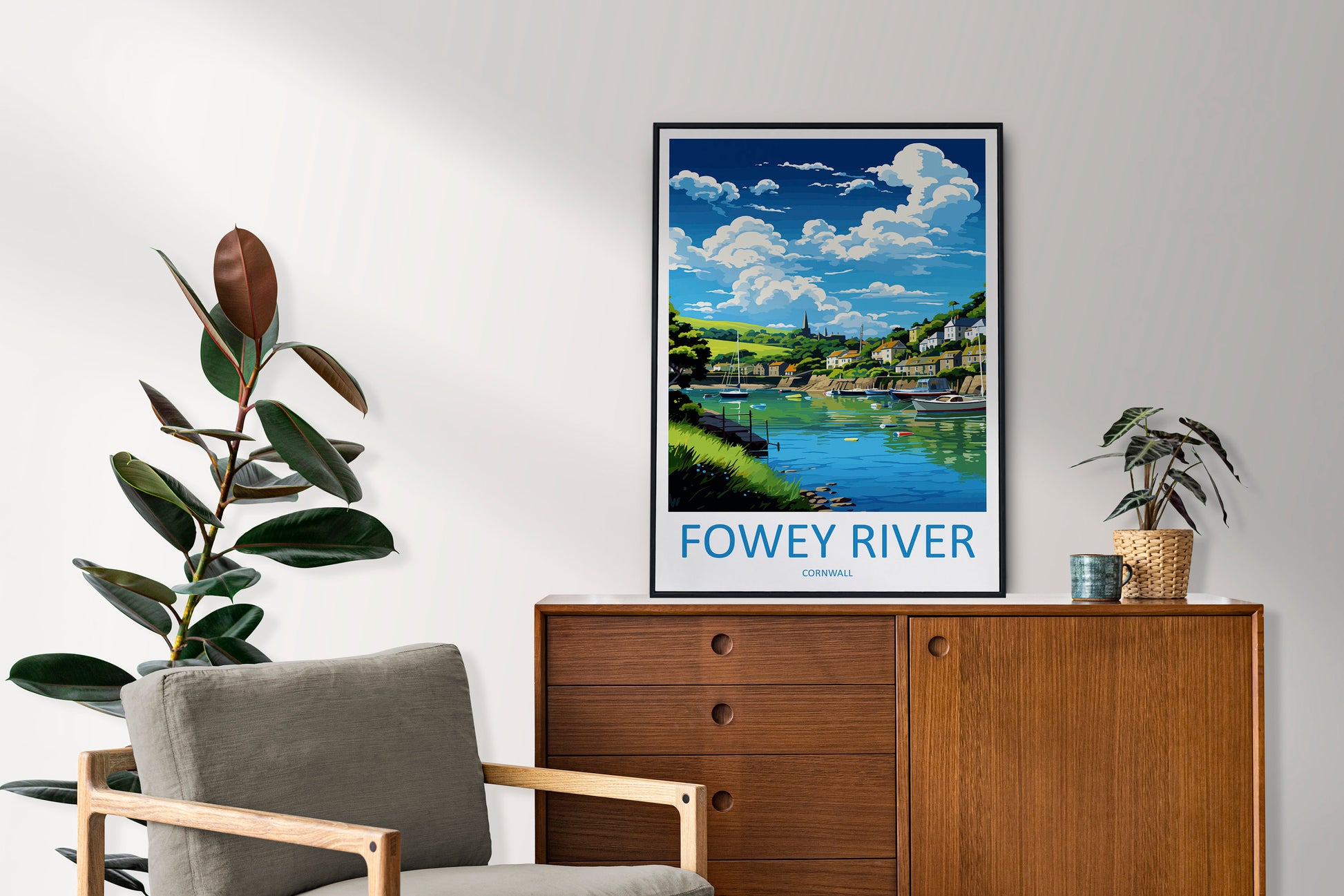 Fowey River Travel Print Wall Art Fowey River Wall Hanging Home Décor Fowey River Gift Art Lovers England Art Lover Gift Fowey River Poster