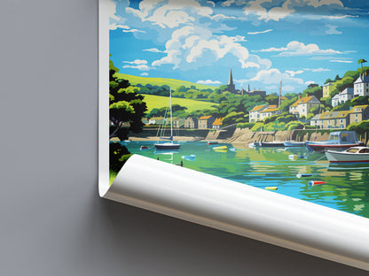 Fowey River Travel Print Wall Art Fowey River Wall Hanging Home Décor Fowey River Gift Art Lovers England Art Lover Gift Fowey River Poster