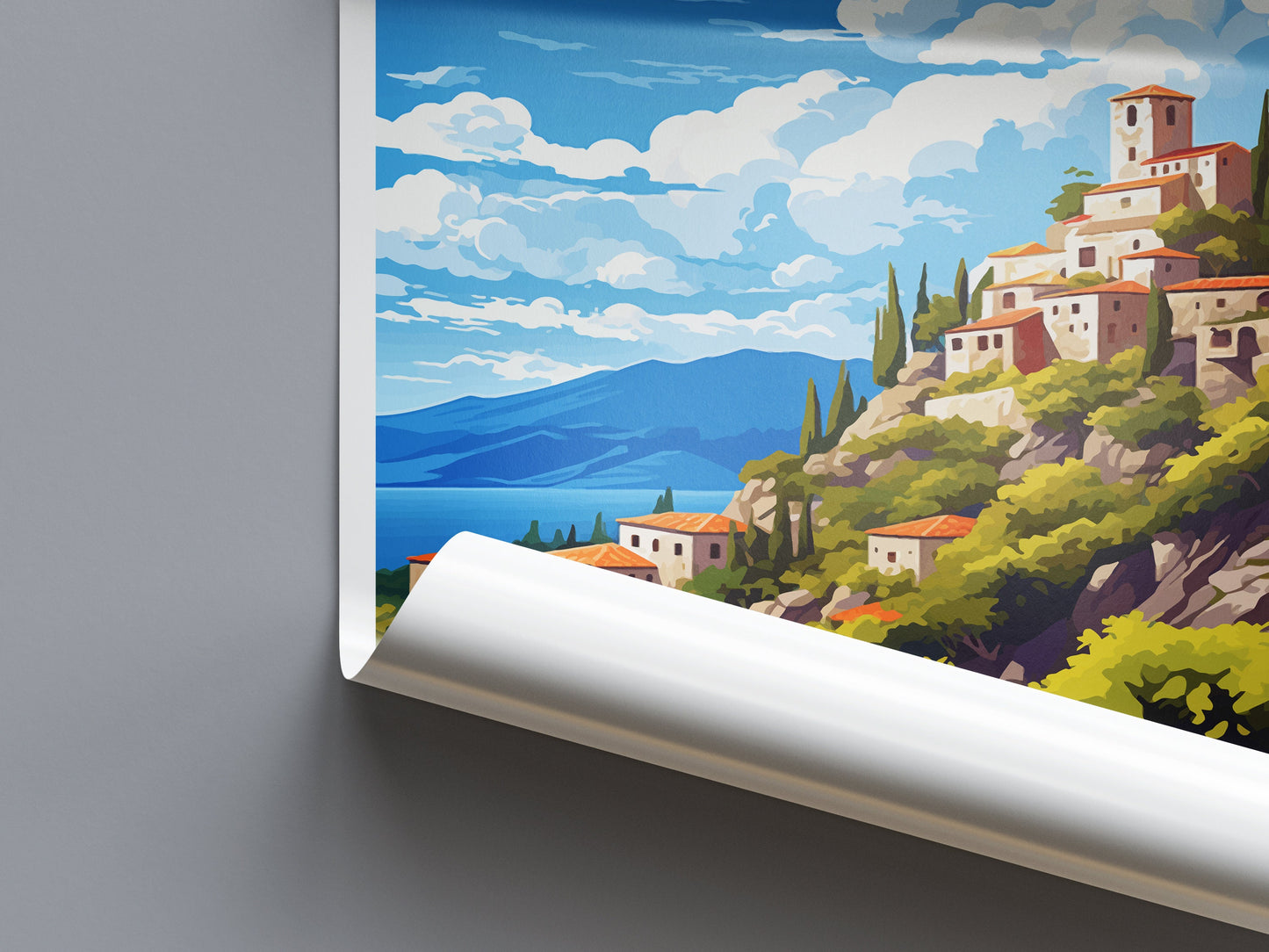 Mystras Travel Print Wall Art Mystras Greece Wall Hanging Home Decoration Mystras Gift Art Lovers Art Mystras
