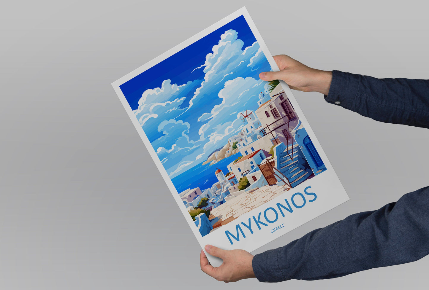 Mykonos Travel Print Wall Art Mykonos Greece Wall Hanging Home Decoration Mykonos Gift Art Lovers Wall Art Print Mykonos Greece Wall Poster