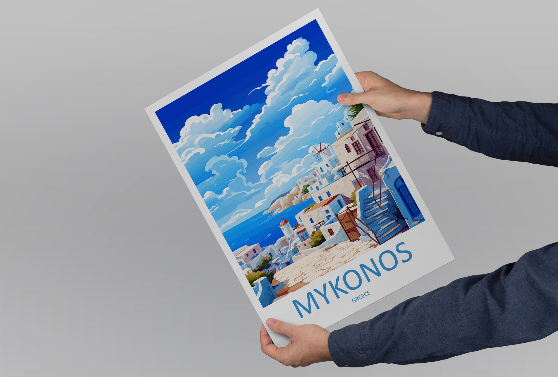 Mykonos Travel Print Wall Art Mykonos Greece Wall Hanging Home Decoration Mykonos Gift Art Lovers Wall Art Print Mykonos Greece Wall Poster