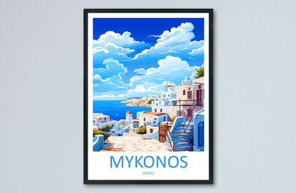 Mykonos Travel Print Wall Art Mykonos Greece Wall Hanging Home Decoration Mykonos Gift Art Lovers Wall Art Print Mykonos Greece Wall Poster