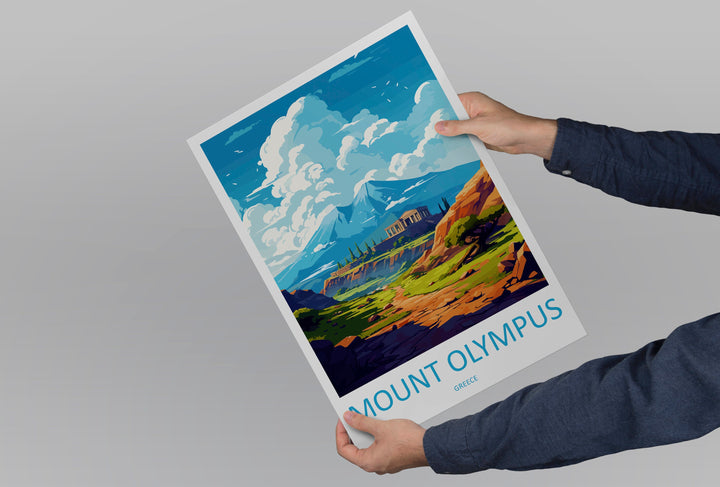 Mount Olympus Travel Print Wall Art Mount Olympus Greece Wall Hanging Home Decoration Mount Olympus Gift Art Lovers Wall Art Print