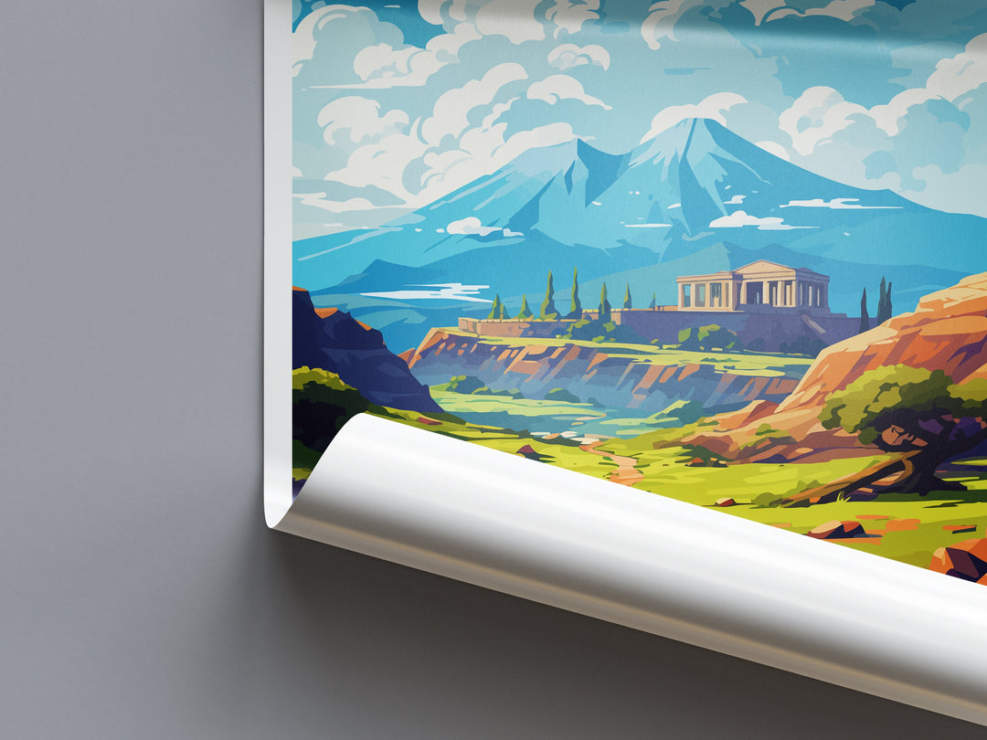 Mount Olympus Travel Print Wall Art Mount Olympus Greece Wall Hanging Home Decoration Mount Olympus Gift Art Lovers Wall Art Print