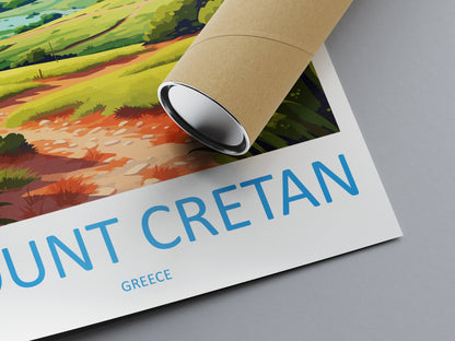 Mount Creten Travel Print Wall Art Mount Creten Greece Wall Hanging Home Decoration Mount Creten Gift Art Lovers Wall Art Print
