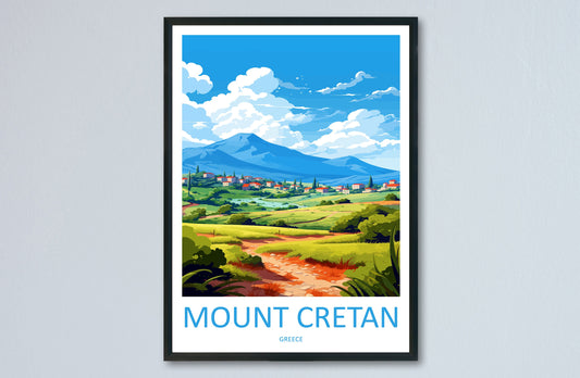 Mount Creten Travel Print Wall Art Mount Creten Greece Wall Hanging Home Decoration Mount Creten Gift Art Lovers Wall Art Print