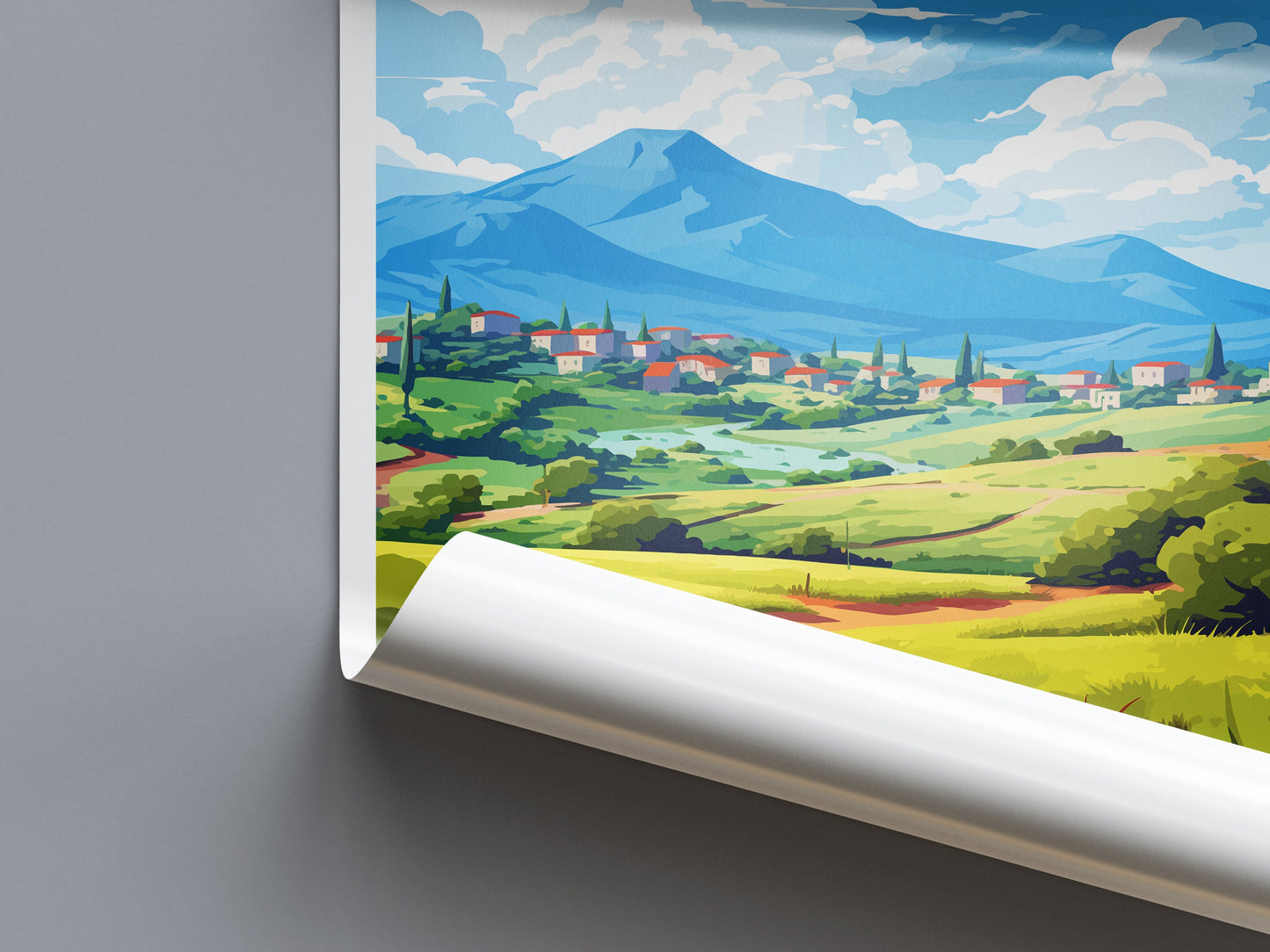 Mount Creten Travel Print Wall Art Mount Creten Greece Wall Hanging Home Decoration Mount Creten Gift Art Lovers Wall Art Print