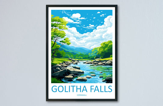 Golitha Falls Travel Print Wall Art Golitha Falls Wall Hanging Home Décor Golitha Falls Gift Art Lovers England Art Lover Gift Golitha Falls