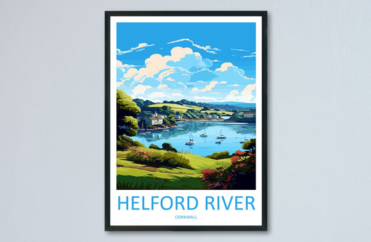 Helford River Travel Print Wall Art Helford River Wall Hanging Home Décor Helford River Gift Art Lovers England Art Lover Gift