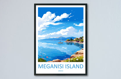 Meganisi Island Travel Print Wall Art Meganisi Island Wall Hanging Home Decoration Meganisi Island Gift Art Lovers Wall Art Print