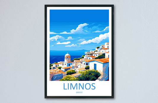 Limnos Travel Print Wall Art Limnos Greece Wall Hanging Home Decoration Limnos Gift Art Lovers Wall Art Print Limnos Wall Décor Greece