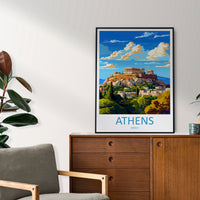 Athens Travel Print Wall Art Athens Greece Wall Hanging Home Decoration Athens Gift Art Lovers Wall Art Print Athens Greece Wall Poster Art